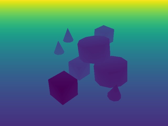 A scene captured as depth