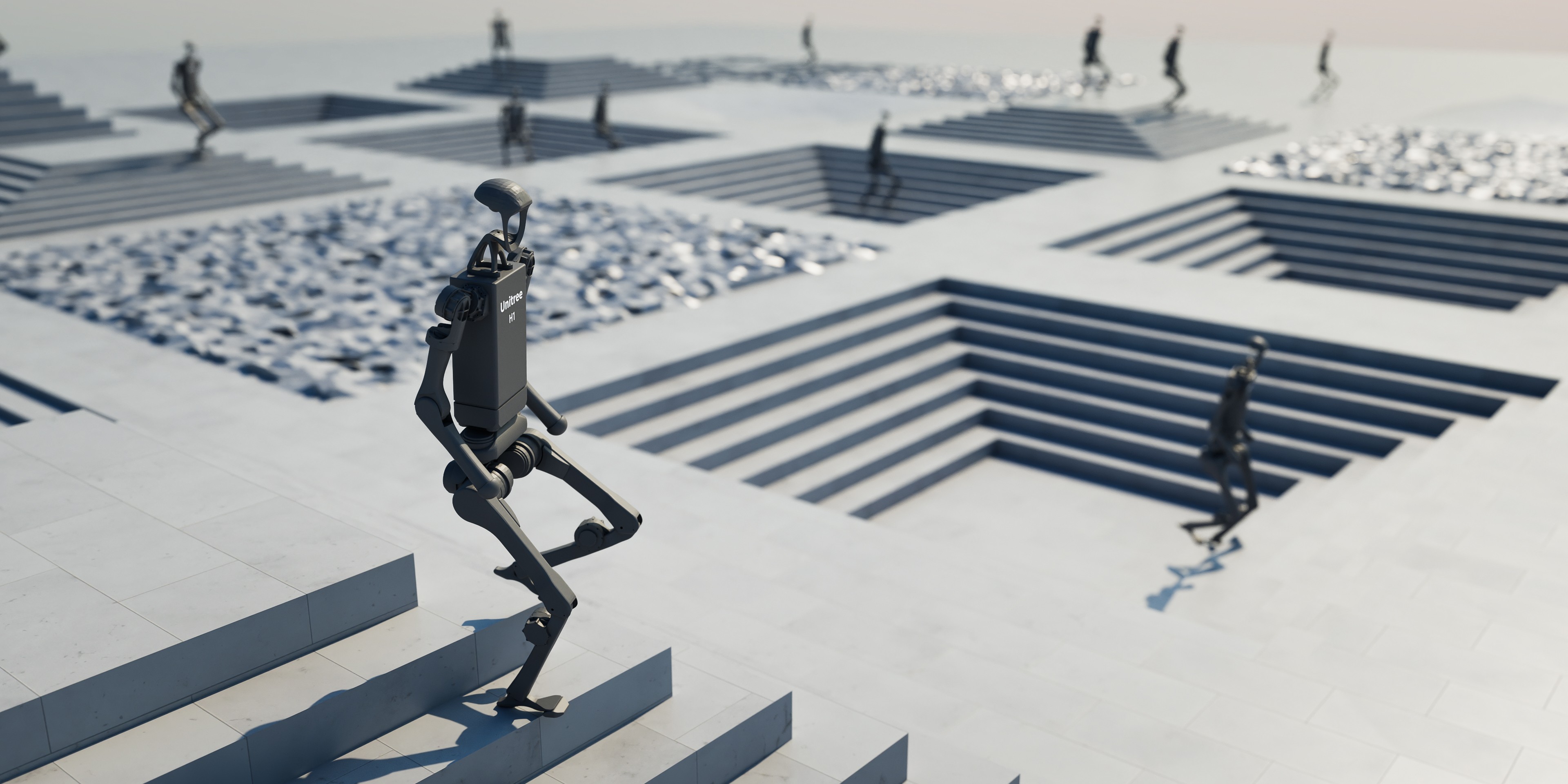 H1 Humanoid example using Isaac Lab