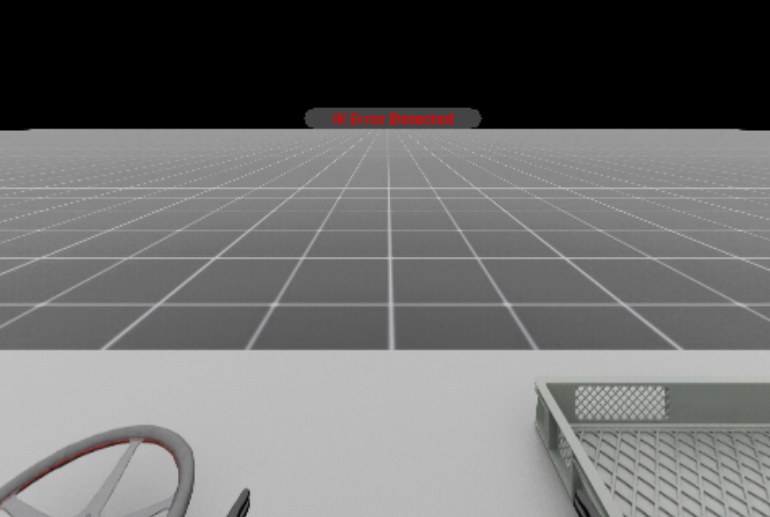 IK Error Message Display in XR Device