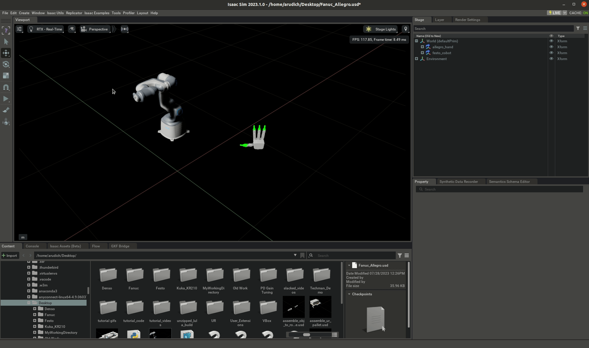 Opening and enabling the Robot Assembler Extension