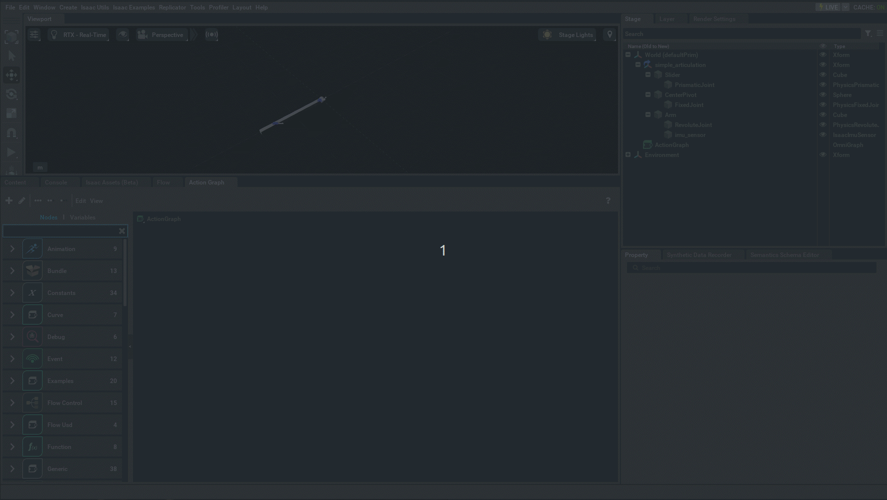 Read Imu Action Graph set up