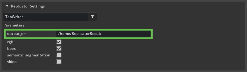 Replicator Settings Panel from the ORA UI