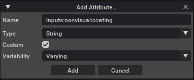 Adding a non-visual material attribute.