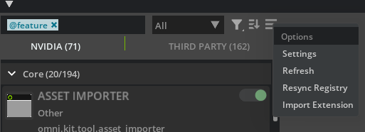 Settings Menu