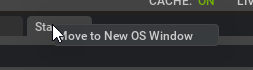 Right-click menu showing Move to New OS Window option
