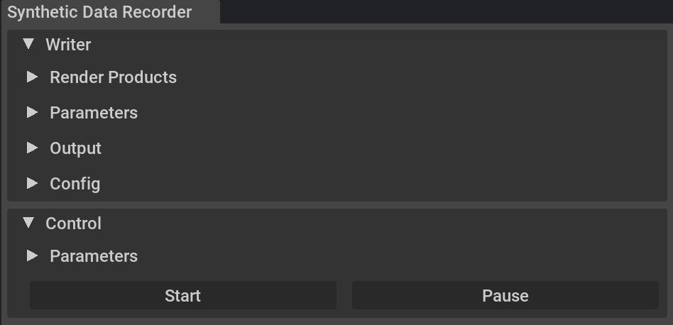 Synthetic Data Recorder Window