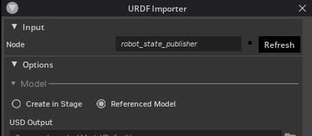 Interface when Importing from a ROS2 Node