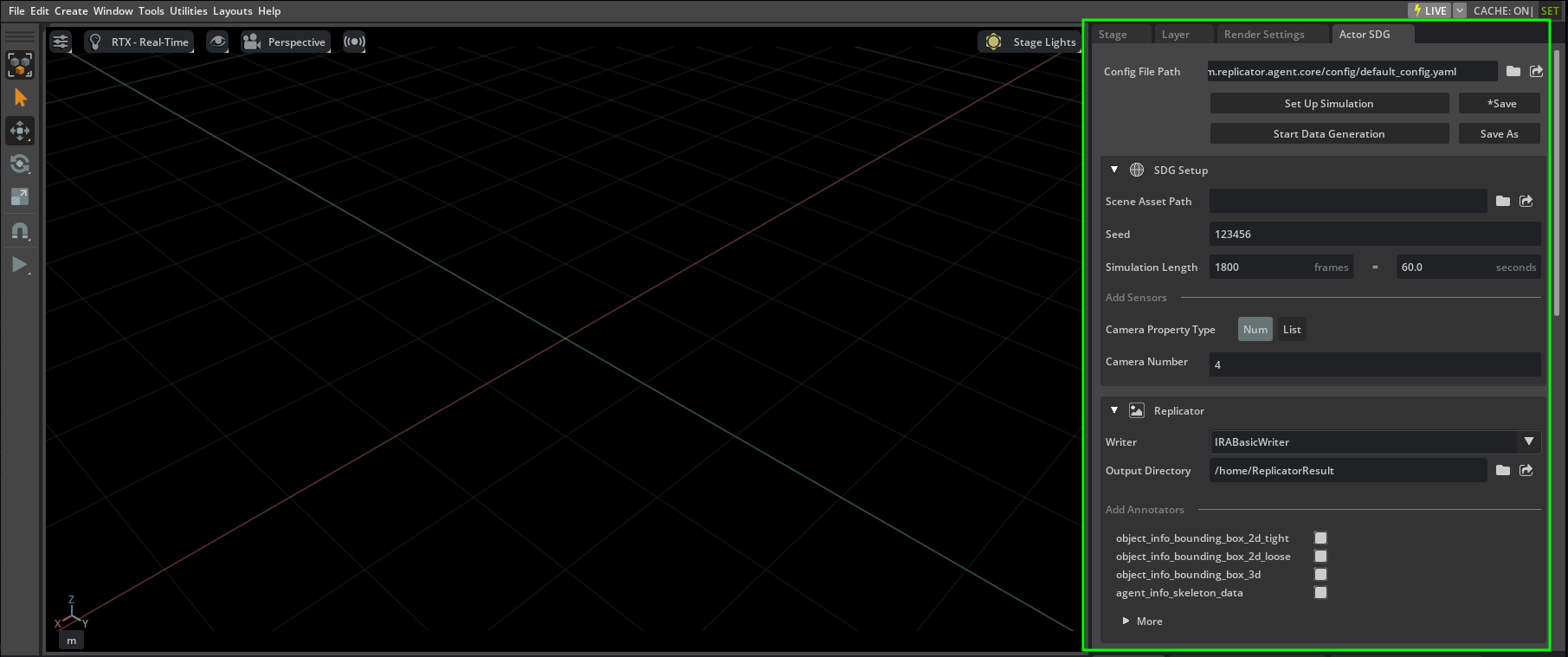 where the Actor SDG UI is located