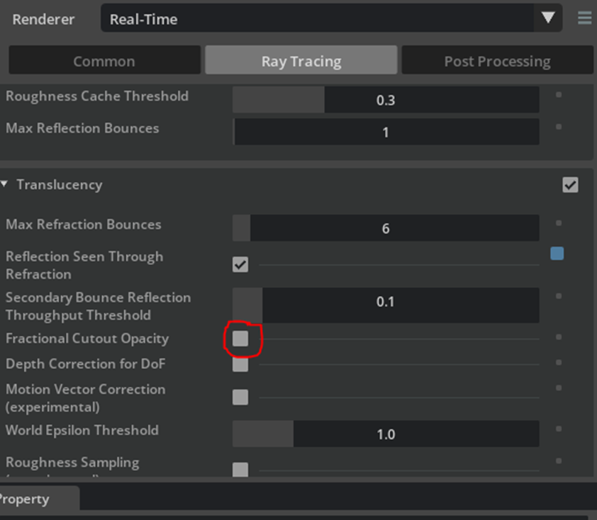 The Fractional Cutout Opacity checkbox