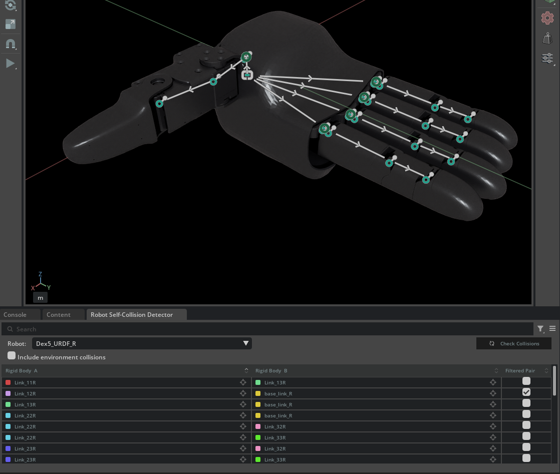 Robot Self-Collision Detector UI